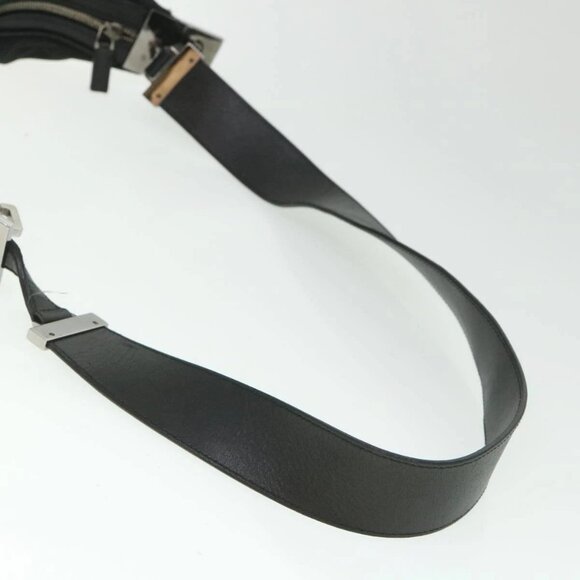 GUCCI Shoulder Bag Canvas Leather Black Auth - Picture 9 of 16